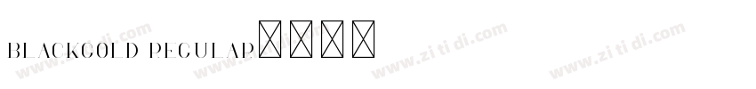 BlackGold Regular字体转换